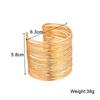 Übertriebene Mehrschichtige Offene Armreifen Goldmetall Hyperbel Geometrischer Armreif für Damen Armreifen Pulseiras Schmuck