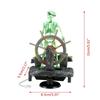 Aquarium Resin Skull Decorations with Air Hose Small Pirate Captain Skeleton for Fish Tanks Aquatic Pet Supplies 6XDE