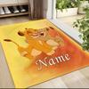 Custom Name Lion Sunset Majesty Carpet Rug Customizable Soft Washable Anti-Slip Home Living Room Sofa Mats Personalized Rug. 0909306