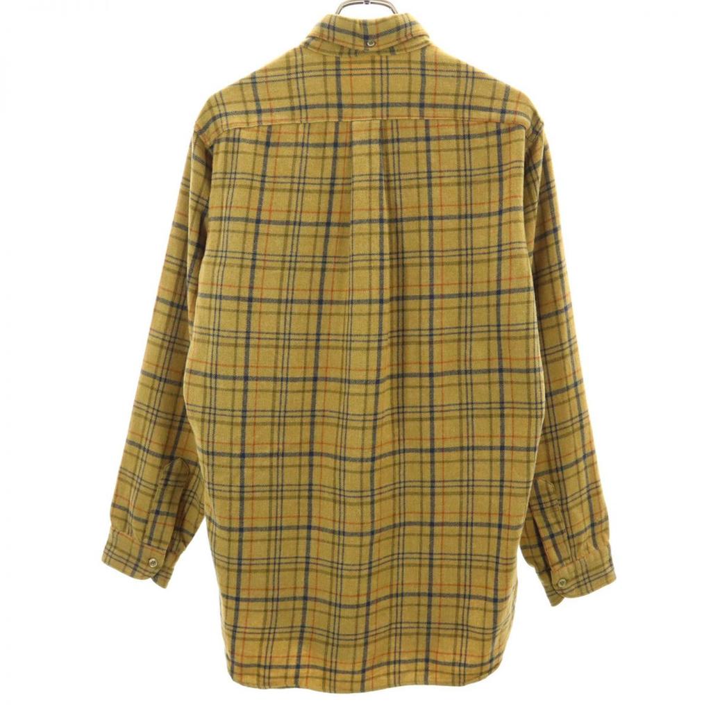 PENDLETON 70s Vintage Check Pattern Long Sleeve Wool Button Down Shirt L Men's Used