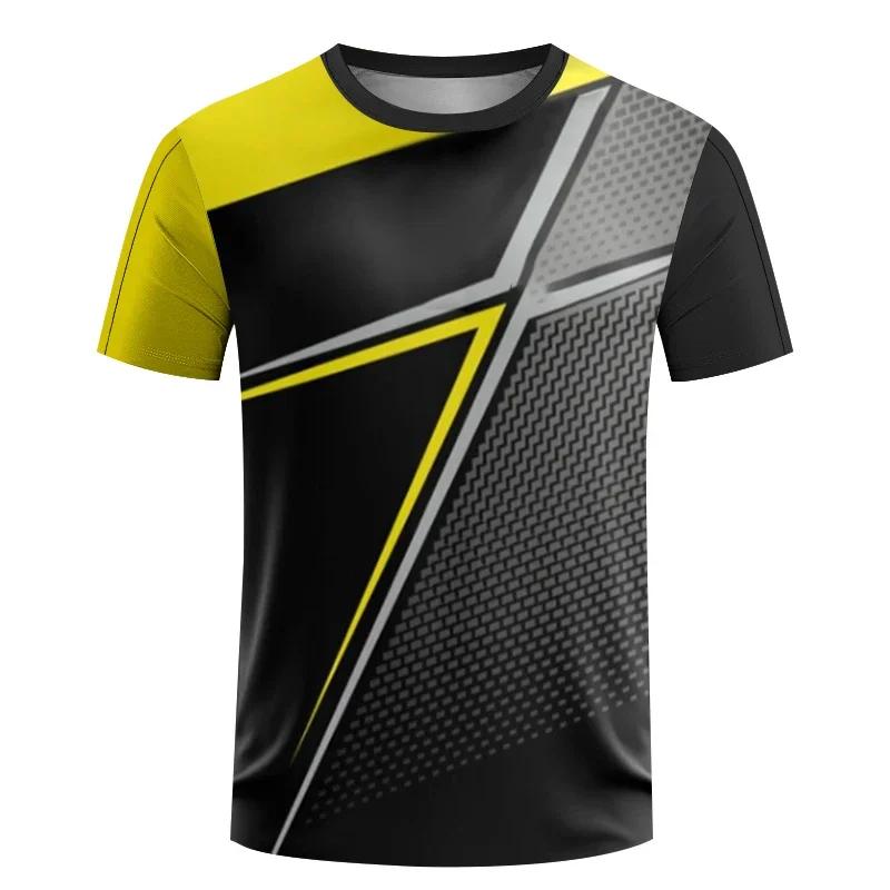 Men's quick-dry sports comfortable T-shirt, casual loose short-sleeve round neck simple top