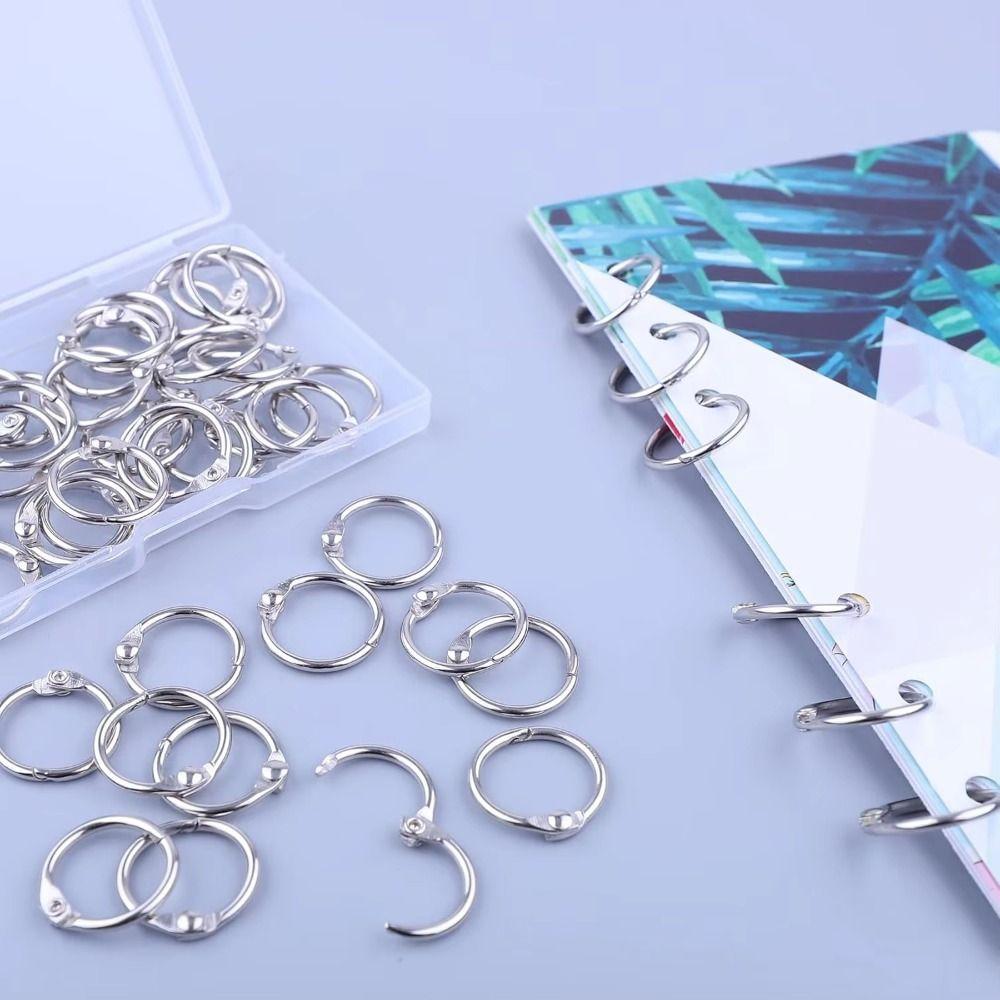 50Pcs Sturdy Metal Binder Rings O Ring Book Binder Rings Keychain Rings  Daily Organizing