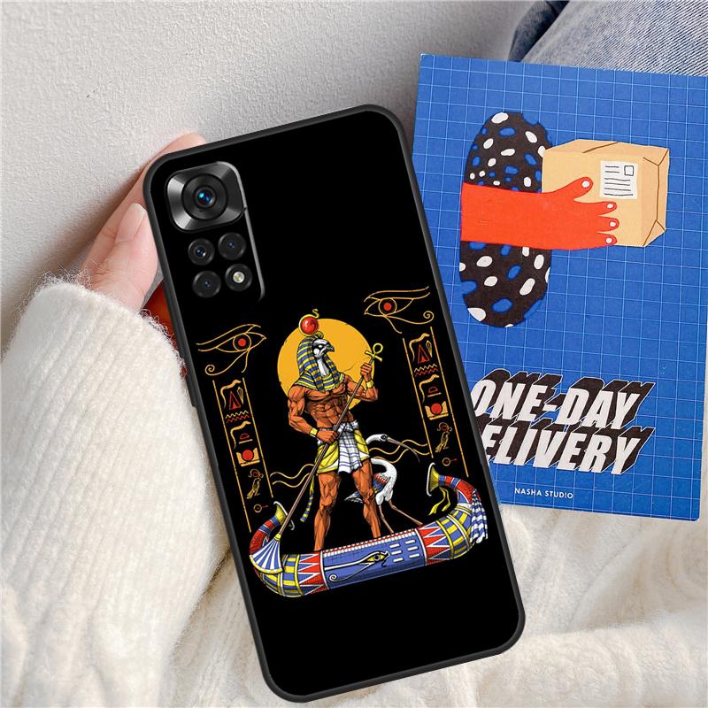 Egypt Nefertiti Anubis Ankh Funda For Xiaomi Redmi Note 11 9 10 12 13 14 Pro 9S 10S 11S 12S Redmi 13C 10C 12C 14C Case