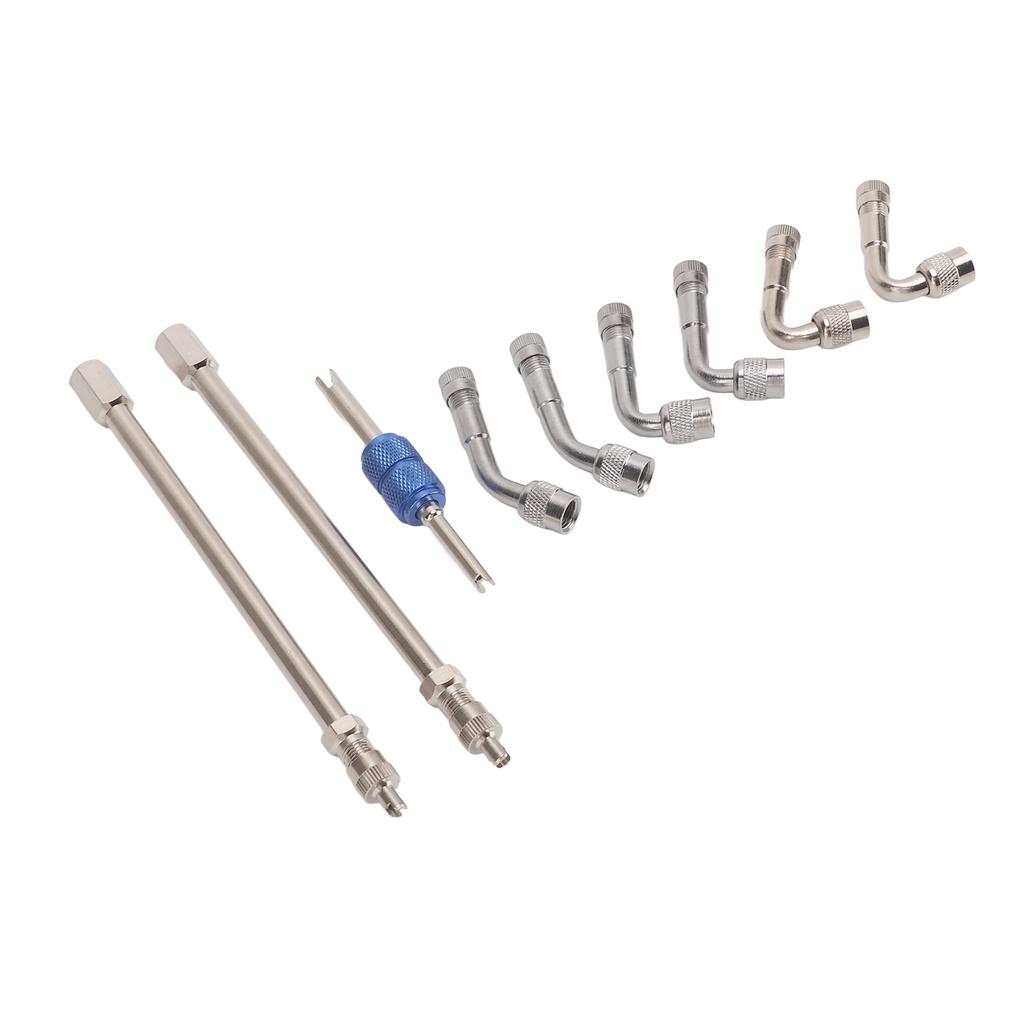 Valve Stem Extenders Metal 45 90 135 Degree Tire Dually Valve Stem Extension Adaptor for Cars Pickups Trucks Lawn Mowers