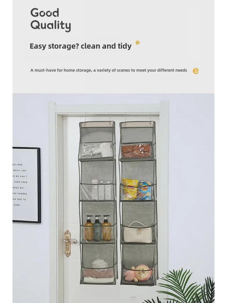 Waterproof Hanging Storage Bag: Wall-Mounted Organizer with Layers for Dorms and Bathrooms