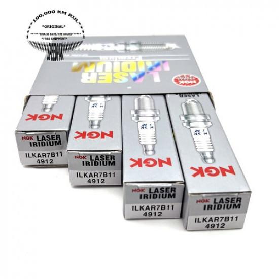 Set of 4  ILKAR7B11 4912 Laser Iridium Spark Plugs for Toyota Corolla Pontiac