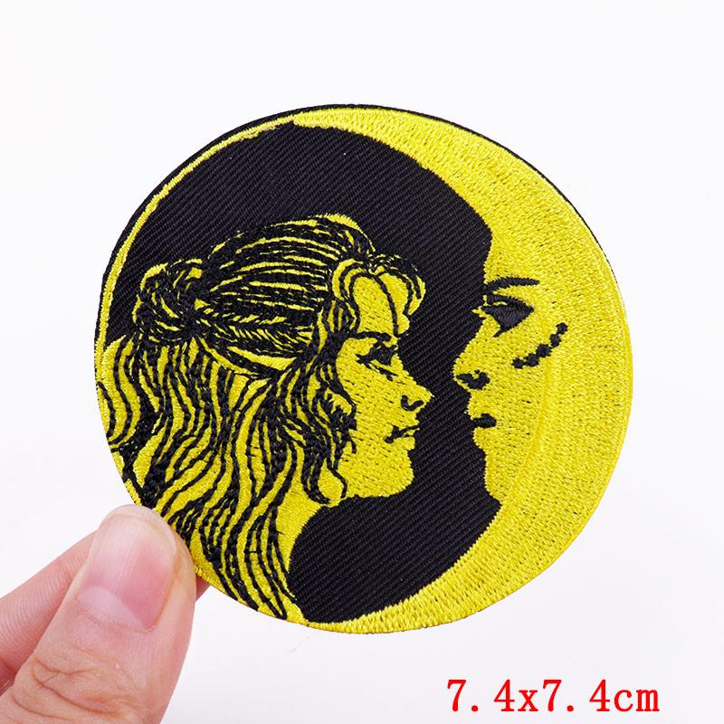 Outdoor/Adventure Embroidey Patch DIY Cartoon Sun Iron On Embroiderd Patches For Clothing Sew Stickers Badge Decoration