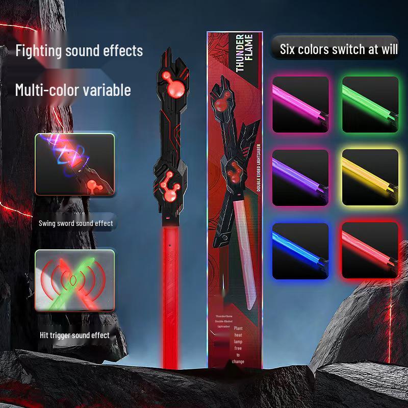 

Двойной световой меч Звездные войны Thunderflame - Светящийся двуглавый скипетр для детей, Идеальный подарок на день рождения