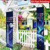 2D Flat, 2D Flat - 2D Flat, 2D Flat - 2D Flat, 2pcs, Sign (11.8 X 70.8 Inch / 30 X 180 Cm) Party Banner Flag. Banner, Polyester Material, 2027 New Yea
