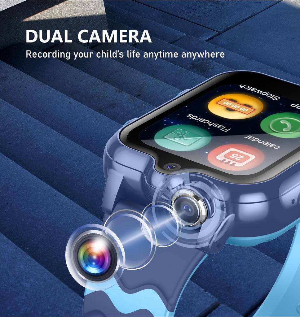 4G Kids Smart Watch GPS LBS WIFI Dual Camera Video Call SOS Child Smartwatch Monitor Tracker Location Phone Watch APP Download