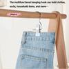 M-10Pcs Stainless Steel Clothes Hangers with Clips for Hanging Underwear Socks And Stockings Non-Slip Clothing Hangers