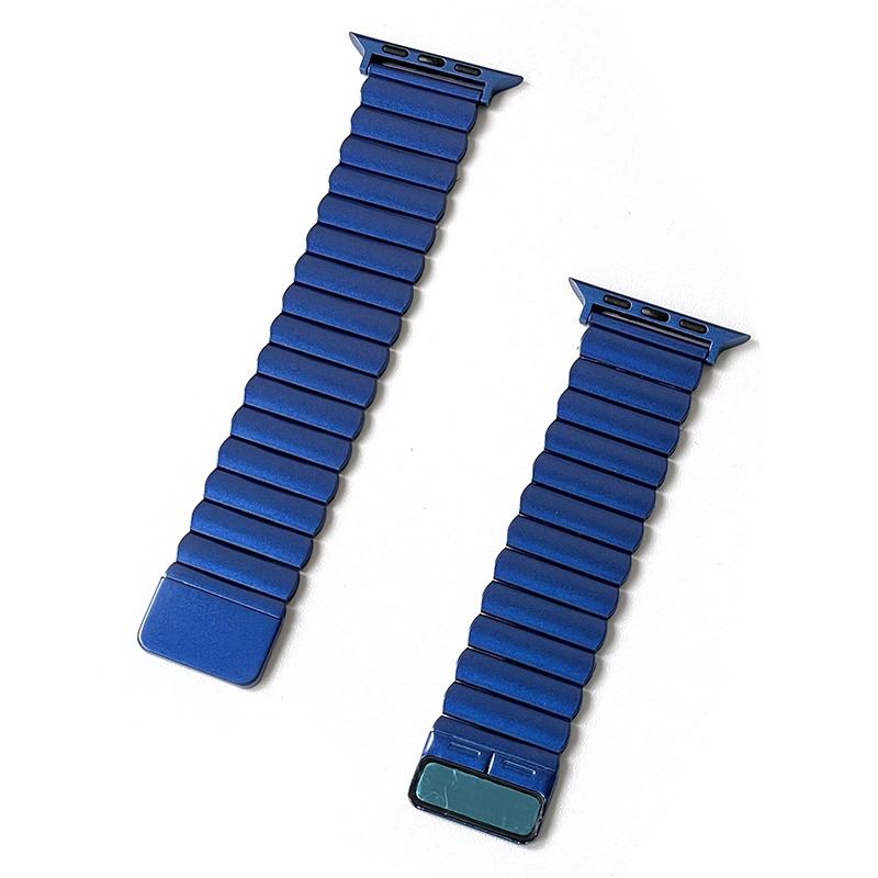

For Apple Watch 10 46mm/Ultra 2/Ultra 49mm/9 8 7 45mm/SE (2023) SE (2022) SE 6 5 4 44mm/3 2 1 42mm Wrist Strap Magnetic Watch Band Blue