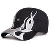 Unisex GAT Letter Flames Embroidery Hip Hop Baseball Hat Personality Caps Spring Autumn Outdoor Leisure Hats Travel Accessories for Women Men