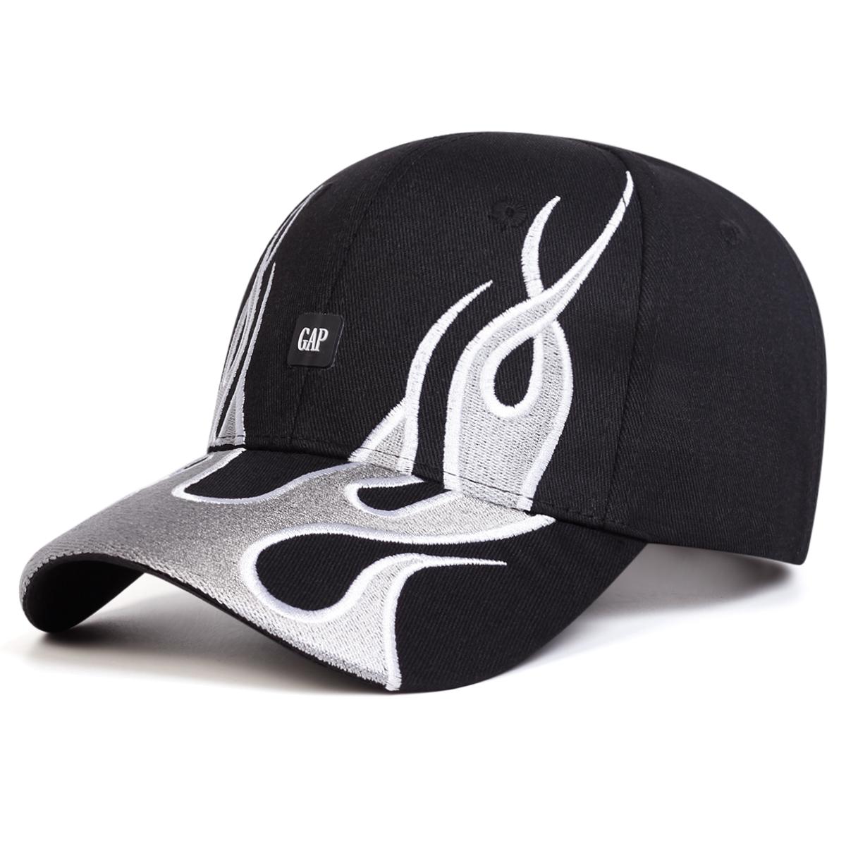 

Unisex GAT Letter Flames Embroidery Hip Hop Baseball Hat Personality Caps Spring Autumn Outdoor Leisure Hats Travel Accessories for Women Men