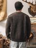 Men's Retro V-neck Wool Sweater: Winter Warmth and Plush Feel