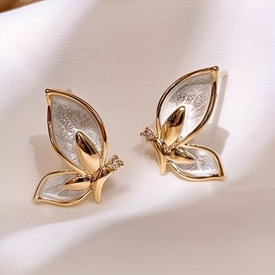 Brincos de borboleta elegantes - Design minimalista chique para trajes casuais e festas, presente perfeito para o Dia dos Namorados, estilo coreano e famoso na internet