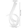 Decanter da 1500 ml a 6 forme Vino Rosso Brandy Vetro Cristallo Fatto a Mano Aeratore Bottiglia Versatore