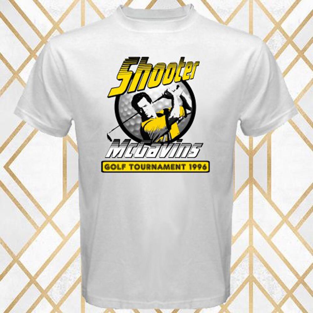 Shooter Mcgavin Movie Happy Gilmore Men White T-Shirt Size S 3XL L