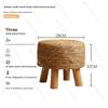 Pastoral Rattan Shoe Stool Small Round Stool Living Room Woven Sitting Pier