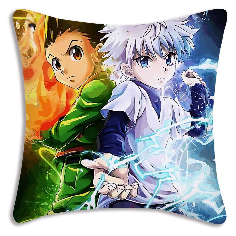 Anime For H-Hunters x Hunters Pillow Covers Cartoon Sofa Decorative Home Double-sided Printing Short Plush Cute Cushion Cover