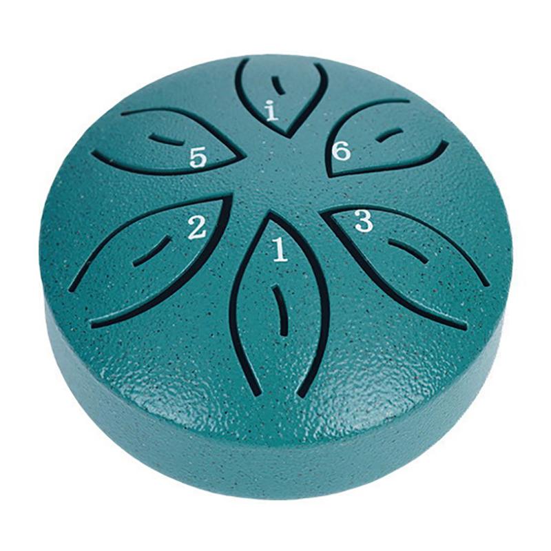 

Стальной язычковый барабан Портативный дождевой барабан Хэндпан Барабан Перкуссионные музыкальные инструменты 3 дюйма 6 нот Для йоги Медитации Музыкальная игрушка темно-зеленого