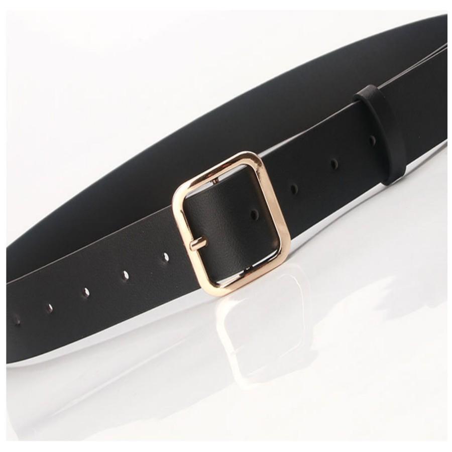 Golden Small Square Buckle, Versatile, High-end, Simple, Trendy, Fashionable, Personalized, and the Thin Waistband Is Also Very