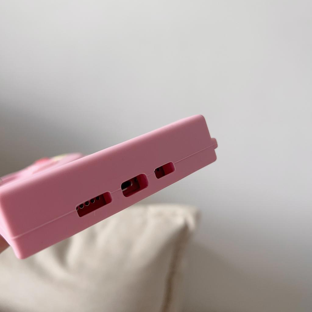 Cartoon Love Antenna Big Brother Phone Case Compatible for iPhone 14 13 12 Pro Max 11 Pink Stereoscopic Silicone Protective Cover