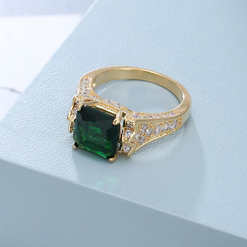 925 Sterling Silver Vintage Emerald Rings for Women Genuine Jewelry Wedding Anniversary Resizable Rings Gift Wholesale