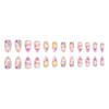 Press-On Nails With Moon Star Cloud Design - Cute White Multicolor False Women Girls