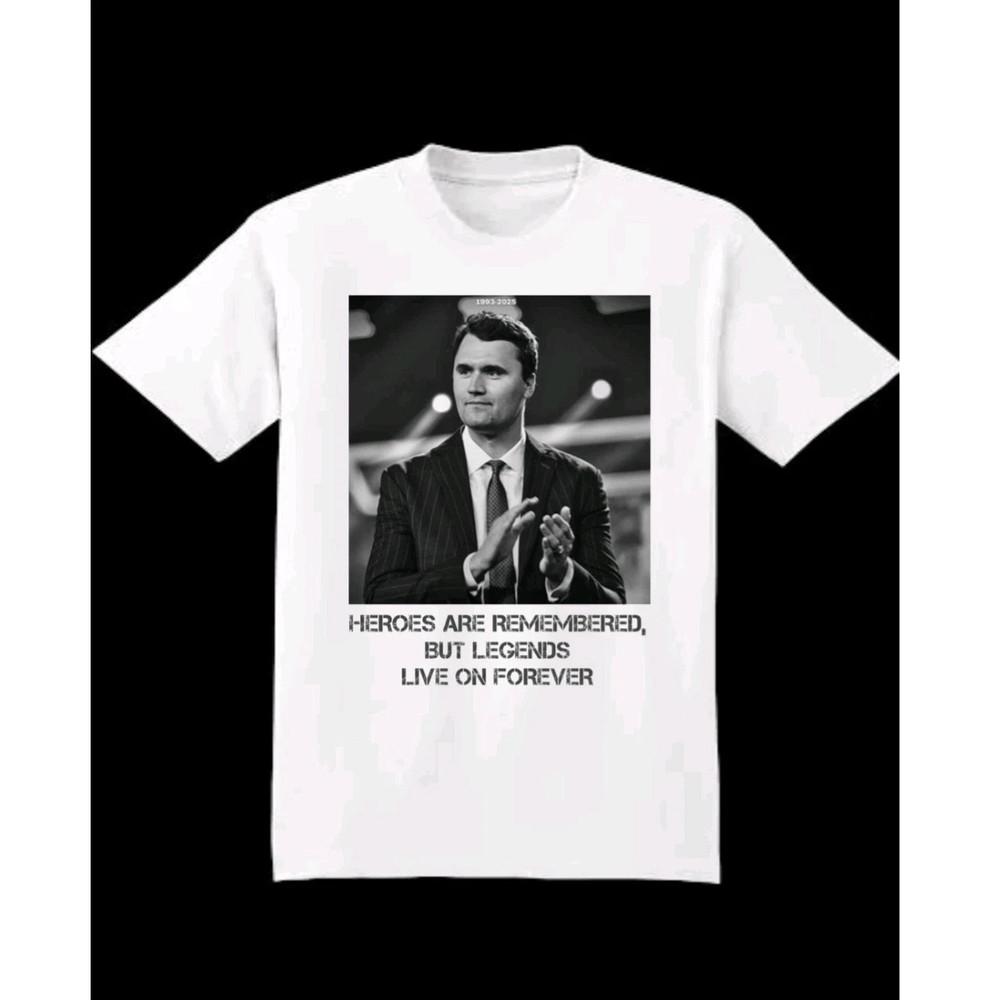 Charlie Kirk Memorial T Shirt Rest In Peace RIP Conservative Tee Tribute MAGA