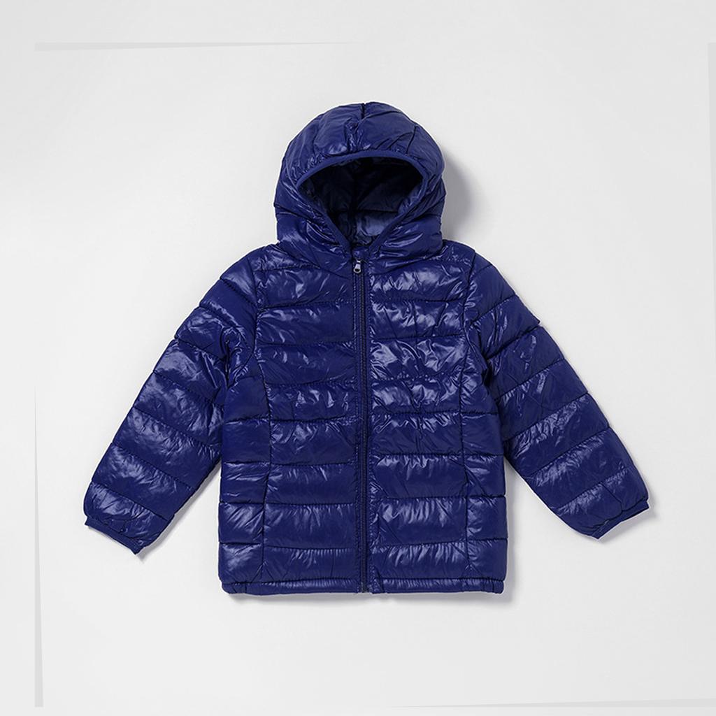 Trendig dunjacka med huva för barn