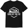 Camiseta Masculina Rei do Trailer Camiseta Engraçada de Acampamento Presente para Viagem de Trailer Camiseta Clássica