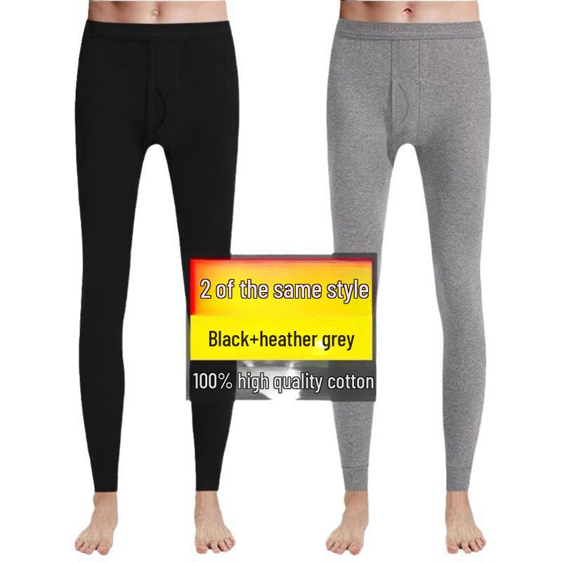 Men's 100% Cotton Lightweight Autumn Trousers - Warm, Comfortable Winter Base Pants