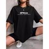 Fashion New Arrival Loose T-shirt Easiest for Match Letter Print Top Loose Letter Printed T-shirt