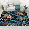 Comfortable Crystal Velvet Rug Machine Washable Australian Sea Turtle Non Slip Fading Resistant Living Room Bedroom Gaming Area