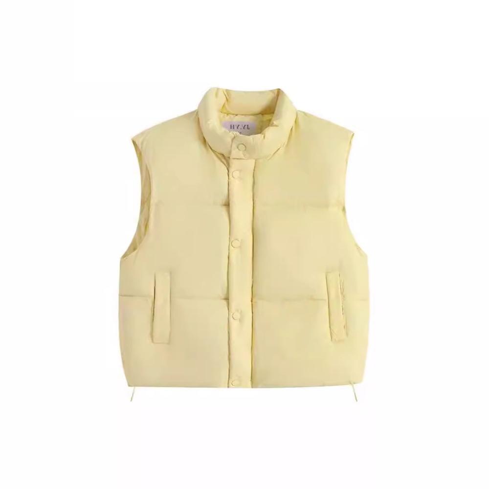 Autumn and winter new Korean version short stand-up collar vest foreign loose versatile vest cotton jacket