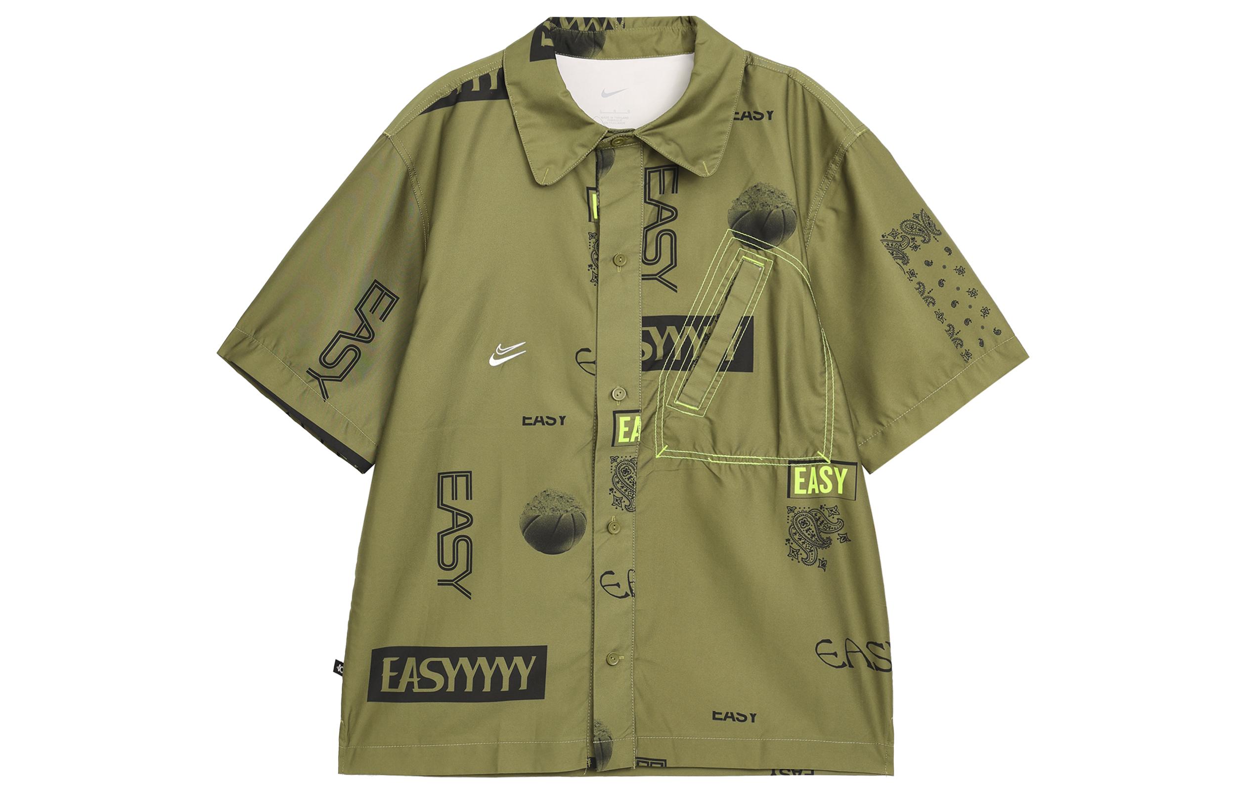 Nike Shirts Men s Green Lapel Moderate Other DO4024-378 XXXL