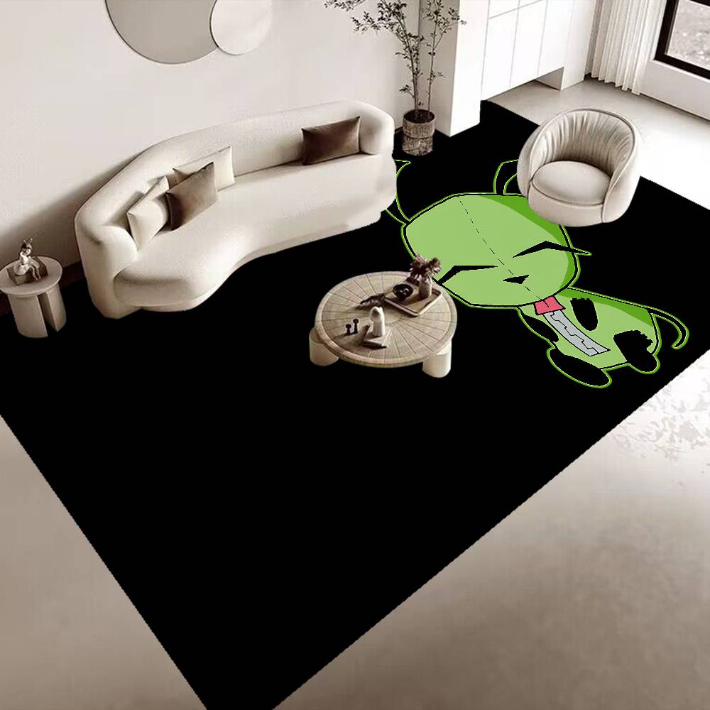 Invader Zim Cartoon Anime Floor Mat Floor Mat Rectangle Anti-slip Home Soft Badmat Front Door Indoor Outdoor Mat Welcome Doormat