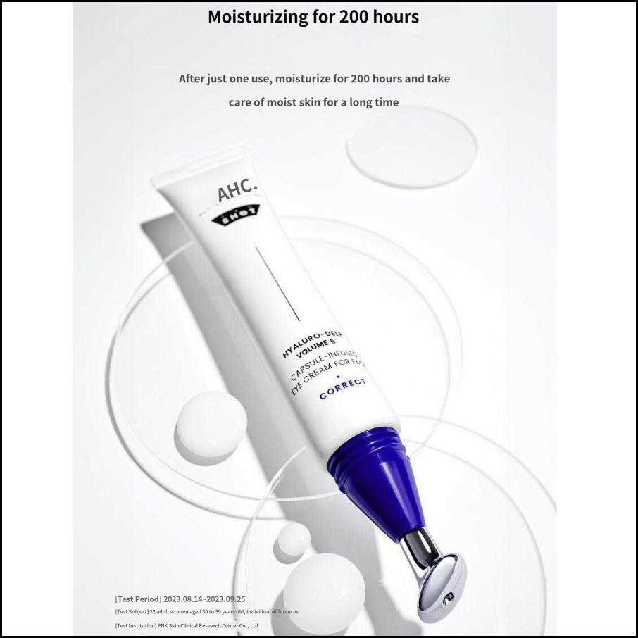 AHC Pro Shot Hyaluro Deep Volume 5 Capsule Infused Eye Cream for Face 30ml – Intensive Hydrating & Plumping Cream