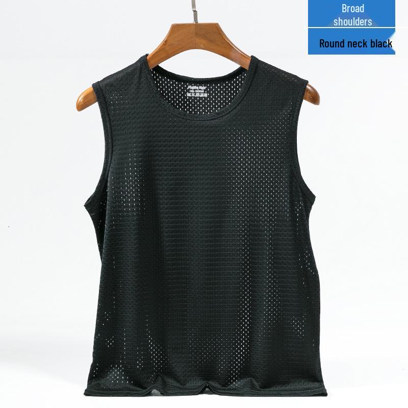 Men's Quick-Drying Ice Silk Mesh Sleeveless Sports Vest