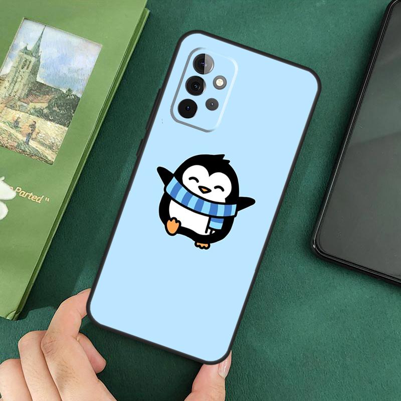 Cartoon Penguin Cover For Samsung Galaxy A54 A52S A52 A32 A22 A12 A72 A33 A53 A73 A14 A70 A51 A71 Case