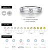 MODIAN D Color Round Moissanite Rings 925 Silver Fashion Simple Ring For Women Wedding Statement Jewelry Gifts