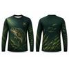 Herren Outdoor Angel T-Shirts Bequem Leicht Atmungsaktiv Langarm Oberteile Herbst Mode Sport Freizeit Rundhals T-Shirt