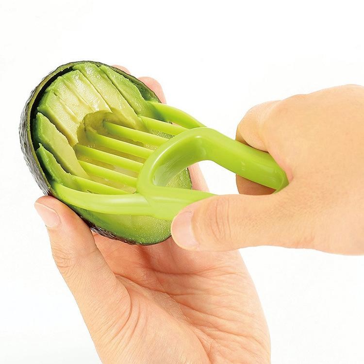 1 pz, 3-in-1 affettatrice per avocado karitè corer burro frutta pelapatate separatore di polpa coltello di plastica utensili da cucina per verdure accessorio per la casa
