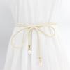 Women'S Pearl Flannel Knotted Thin Belt Dress With Simple Decoration Women'S Pearl Pendant Waist Chain