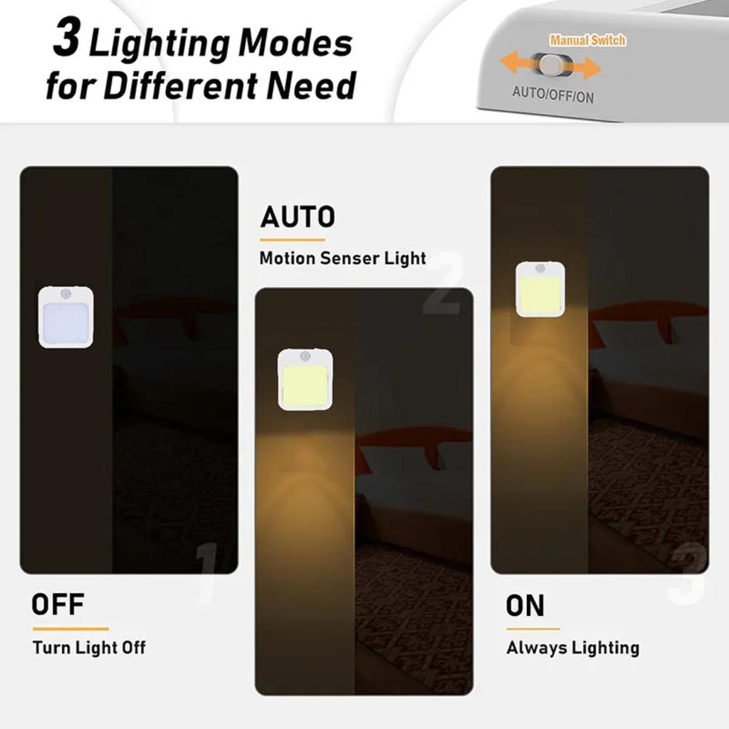 New Night Light Motion Sensor With  Light EU Plug Lamps Children'S Night Light Wireless Night Lamp  Bedside Table Bedroom