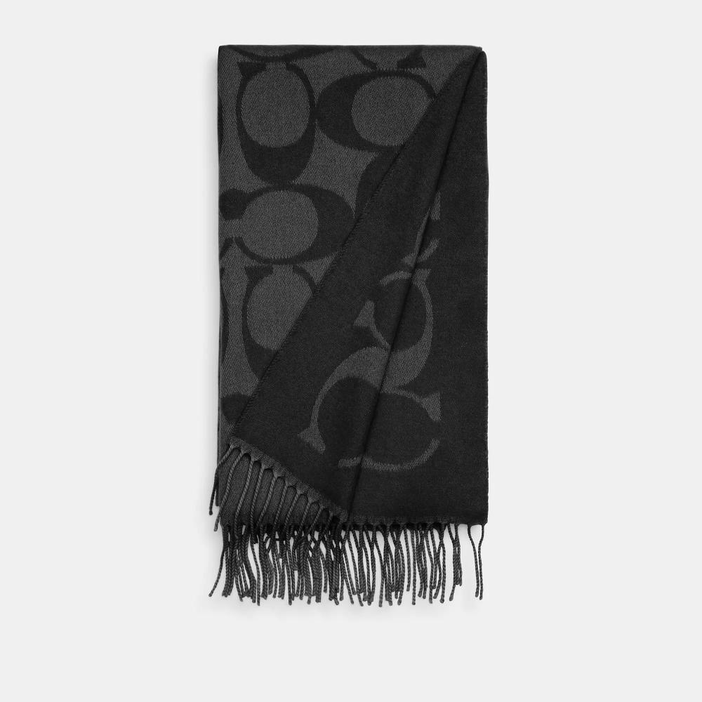 

Coach Signature Oversized Muffler Black One Size
