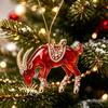 2D Acrylic Christmas Reindeer Hanging Ornament Fashion Ornament for Car Backpack Holiday Decoration For Holiday Home