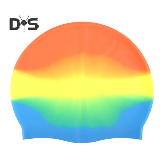 

Унисекс взрослая силиконовая шапочка для плавания водонепроницаемая шапочка для бассейна нескользящая шапочка для купания для длинных коротких волос, чтобы сохранить волосы сухими A