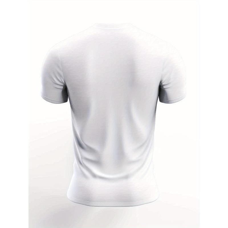 Happy Moments Praise God Print Men's Round Neck Short Sleeve Tee Fashion Regular Fit T-Shirt Top For Spring Summer Holiday Leisure Vacation